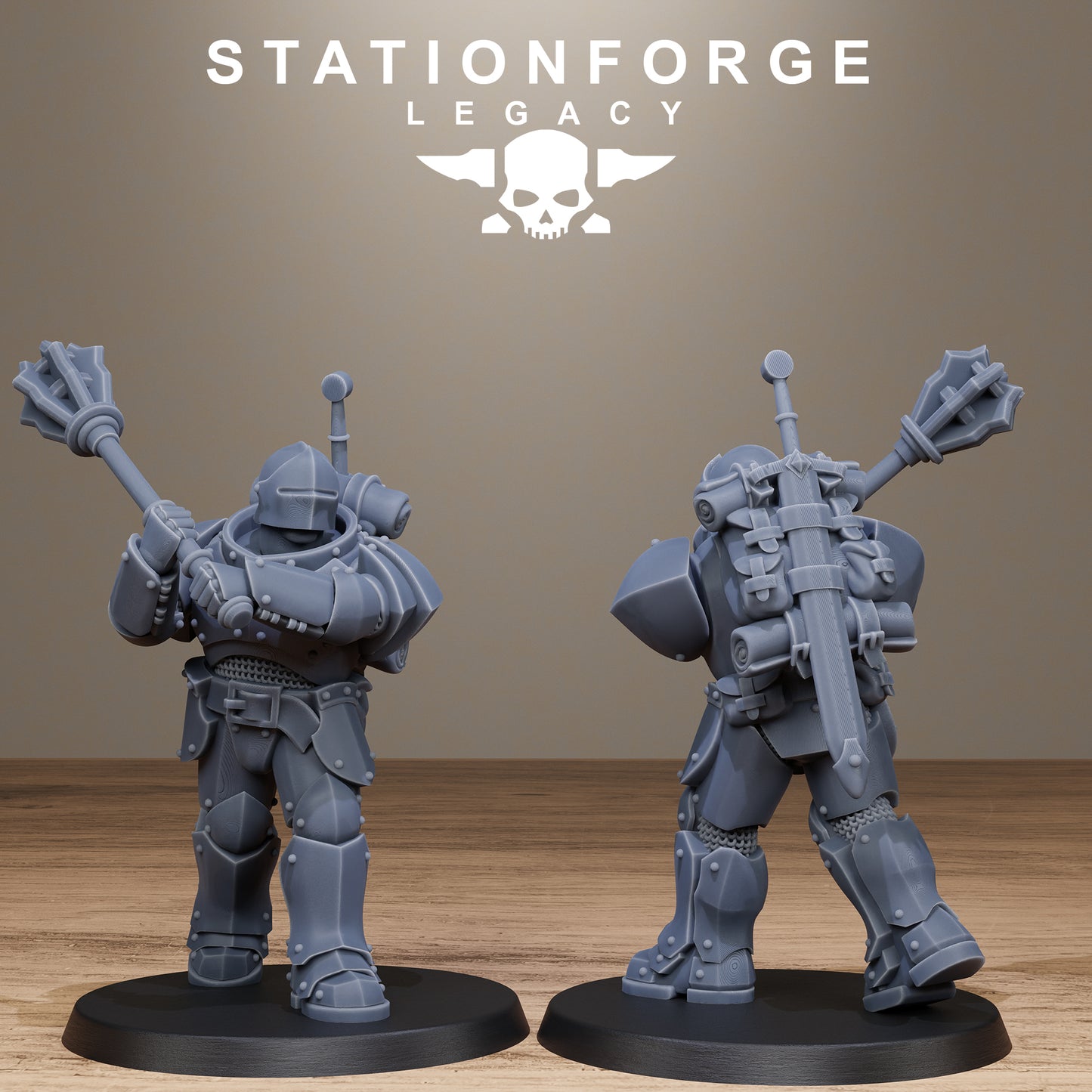 Solaris Infantry-Dungeons and Dragons-Compatible with Warhammer - by Station Forge - Tabletop RPG Miniature - Roleplaying 3D Printed Fantasy Mini