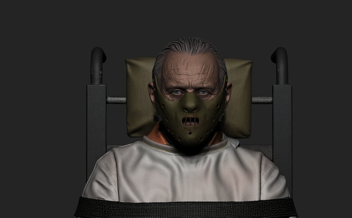 Hannibal Lecter Sculpture (75mm - 300mm) Unpainted / Unassembled / 3D Printed
