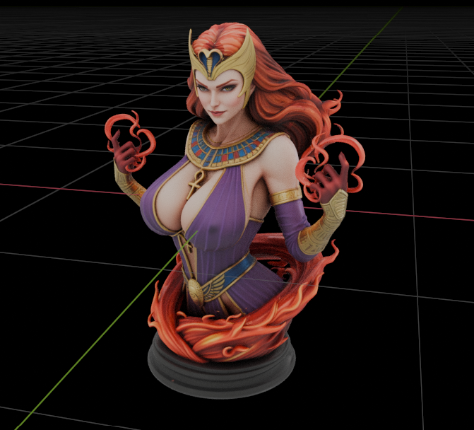 Scarlet Witch Egyptian Goddess Bust(75mm to 500mm) - Unassembled/Unpainted/3D Print