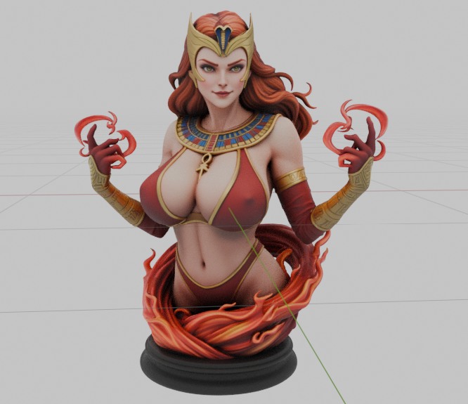 Scarlet Witch Pharoah Sorceress Bust(75mm to 500mm) - Unassembled/Unpainted/3D Print