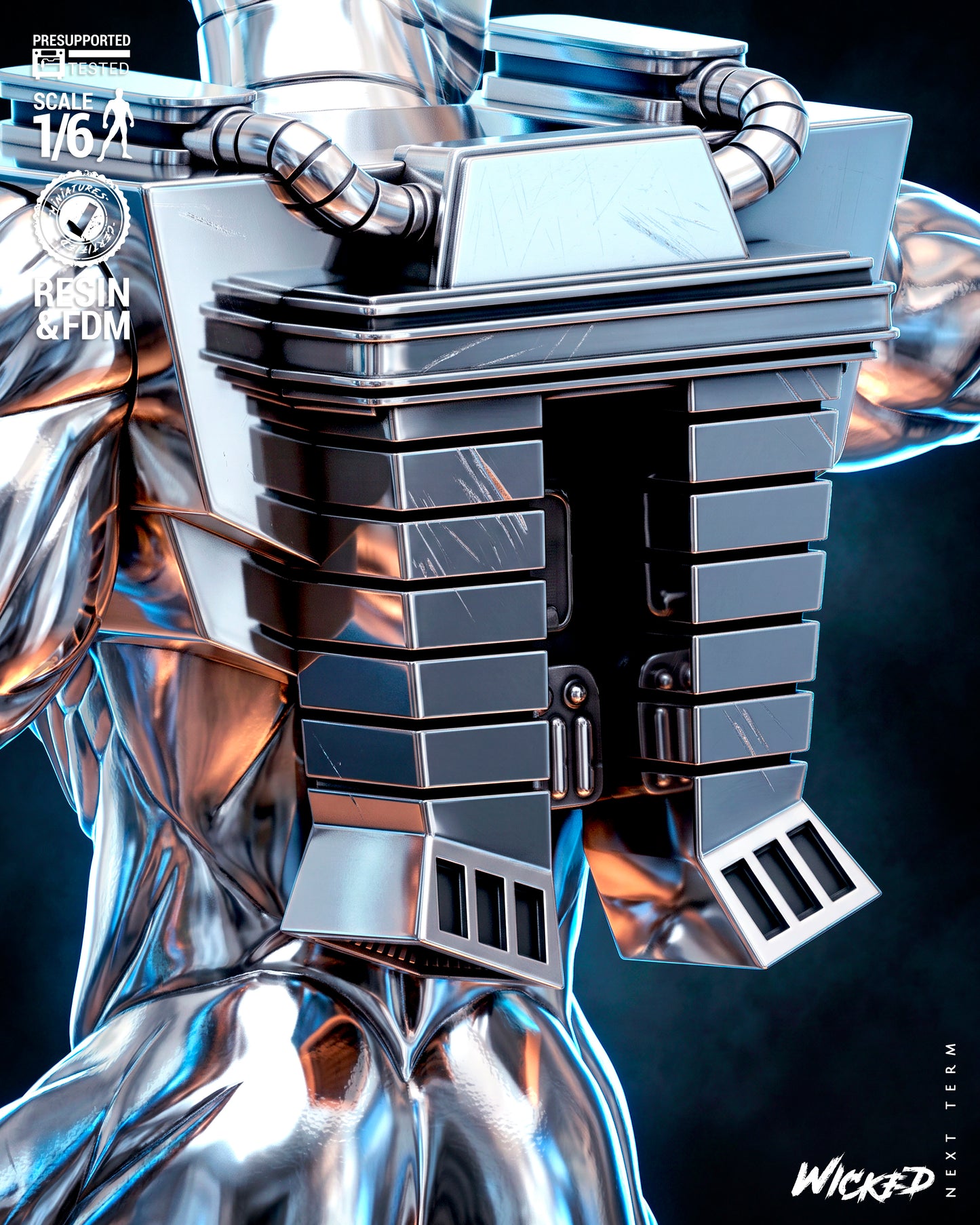 ROM Spaceknight Sculpture (75mm to 500mm) - Unassembled/Unpainted/3D Print