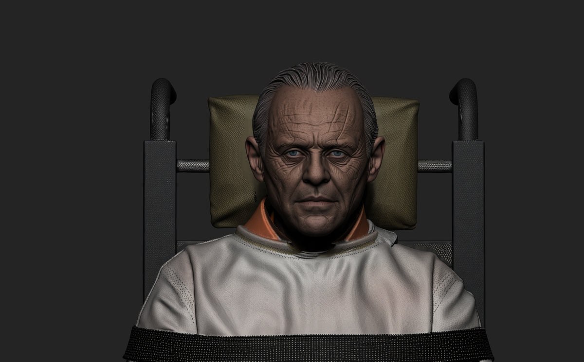 Hannibal Lecter Sculpture (75mm - 300mm) Unpainted / Unassembled / 3D Printed