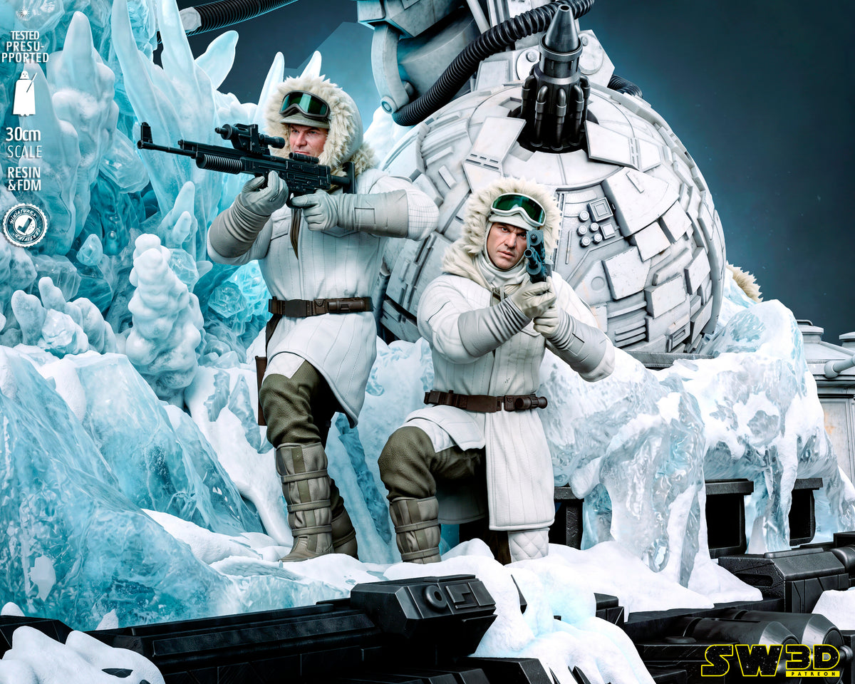 Battle of Hoth Diorama (75mm to 500mm) - Unassembled/Unpainted/3D Print