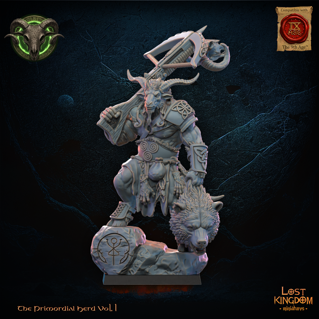 The Hunter, Wildhorn Chieftain - Beast-Men - TTRPG - Wargaming - Mordheim - Dungeons and Dragons