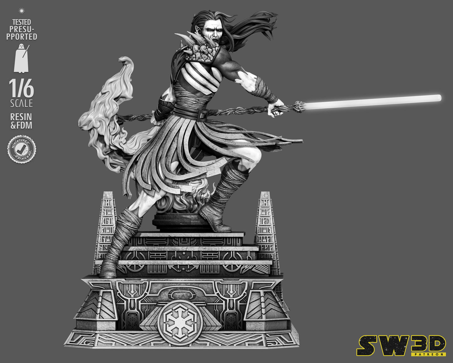 Darth Nihl Sculpture (75mm to 500mm) - Unassembled/Unpainted/3D Print