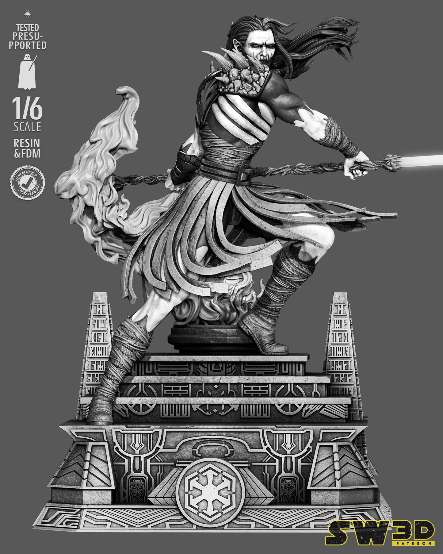Darth Nihl Sculpture (75mm to 500mm) - Unassembled/Unpainted/3D Print