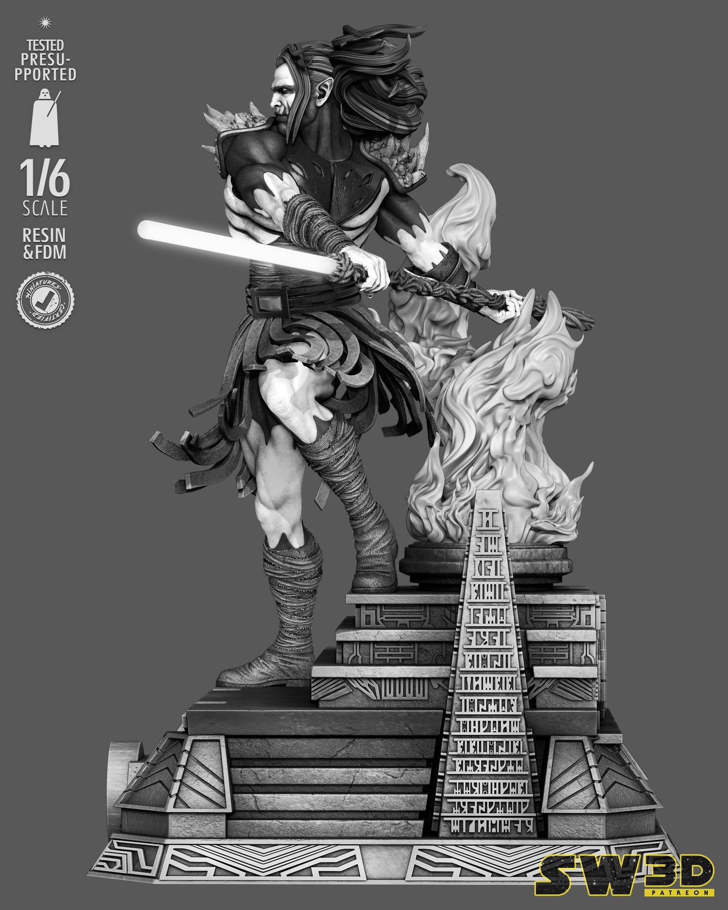 Darth Nihl Sculpture (75mm to 500mm) - Unassembled/Unpainted/3D Print