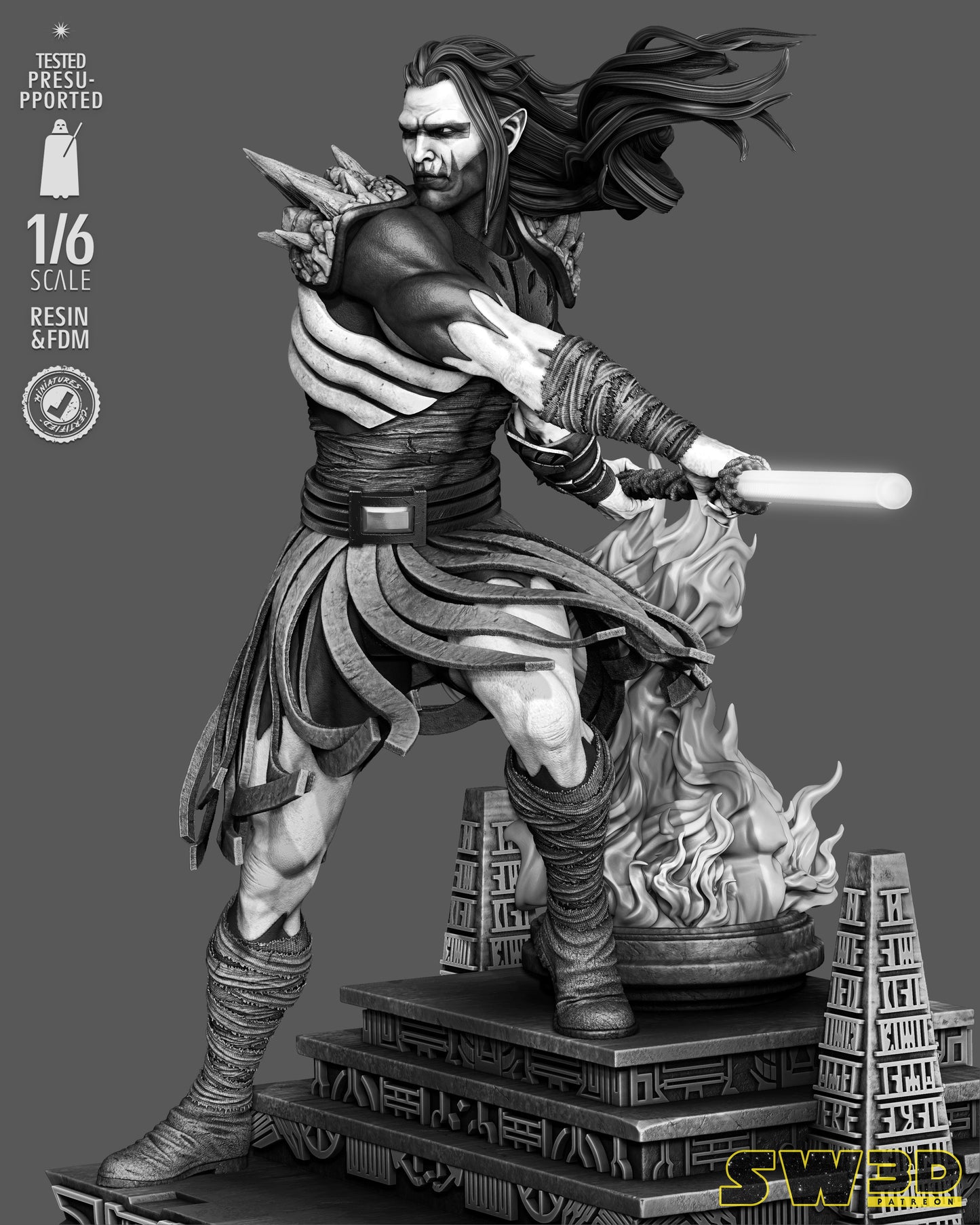Darth Nihl Sculpture (75mm to 500mm) - Unassembled/Unpainted/3D Print