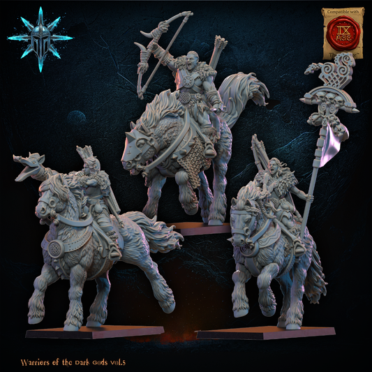 CG Barbarian Horsemen with Bows (x3) TTRPG - Wargaming - Dungeons and Dragons