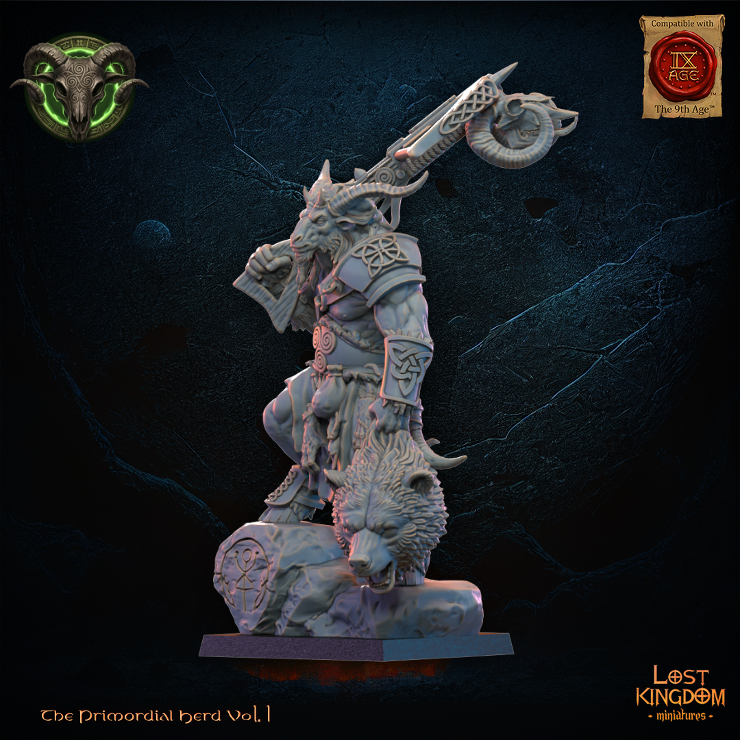 The Hunter, Wildhorn Chieftain - Beast-Men - TTRPG - Wargaming - Mordheim - Dungeons and Dragons