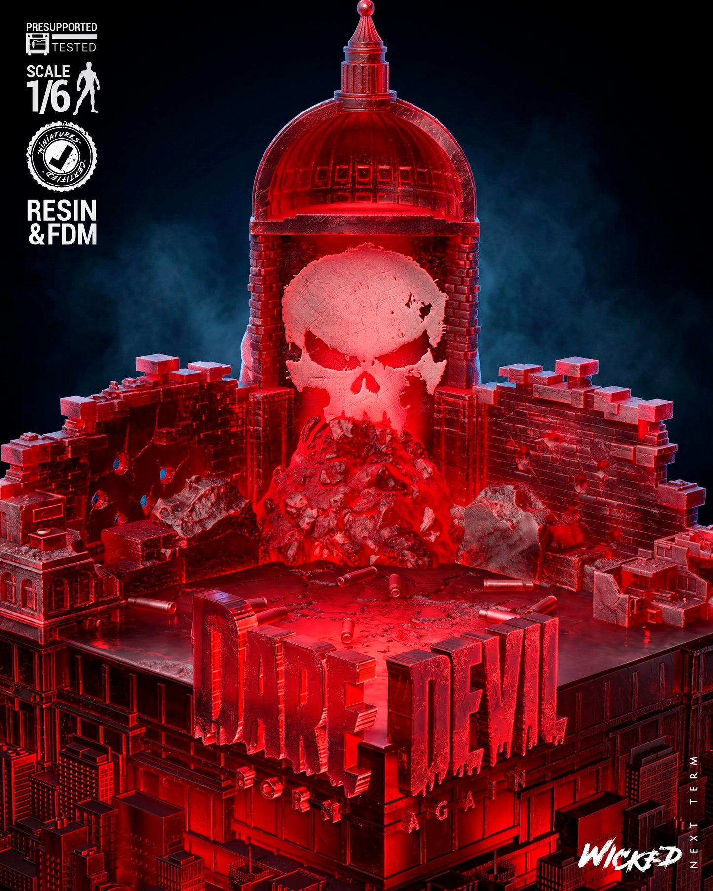 The Punisher Sculpture (75mm to 500mm) - Unassembled/Unpainted/3D Print