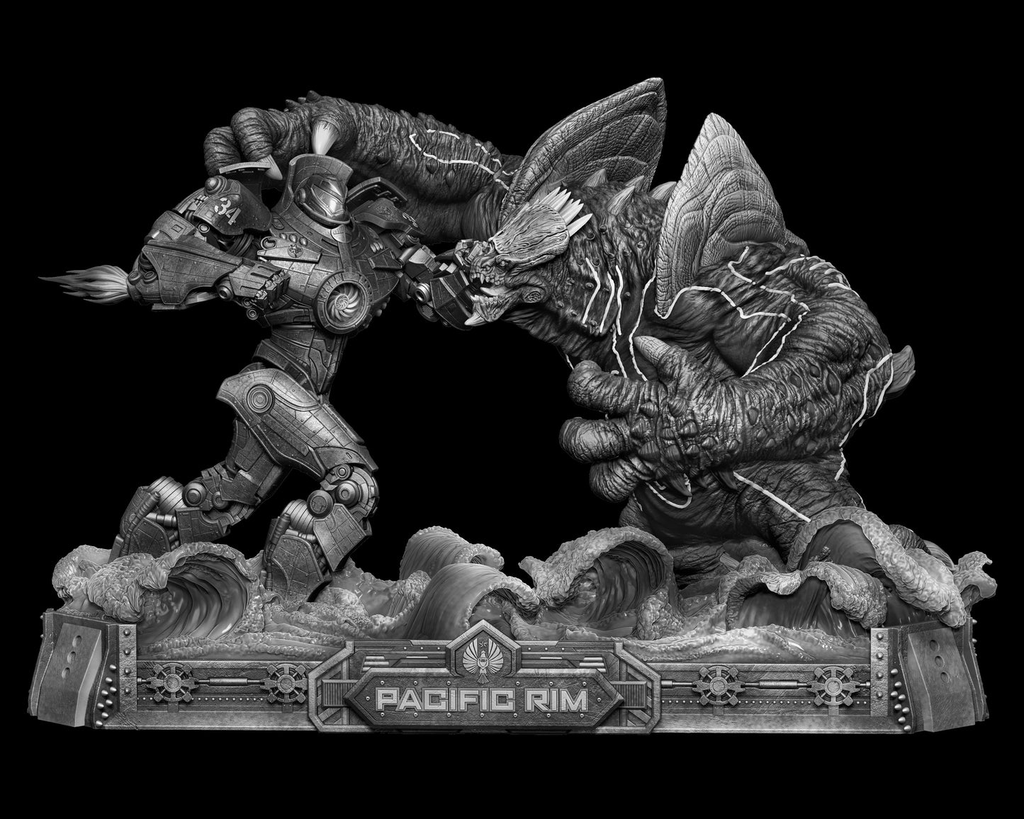 Pacific Rim Diorama (75mm to 500mm) - Unassembled/Unpainted/3D Print
