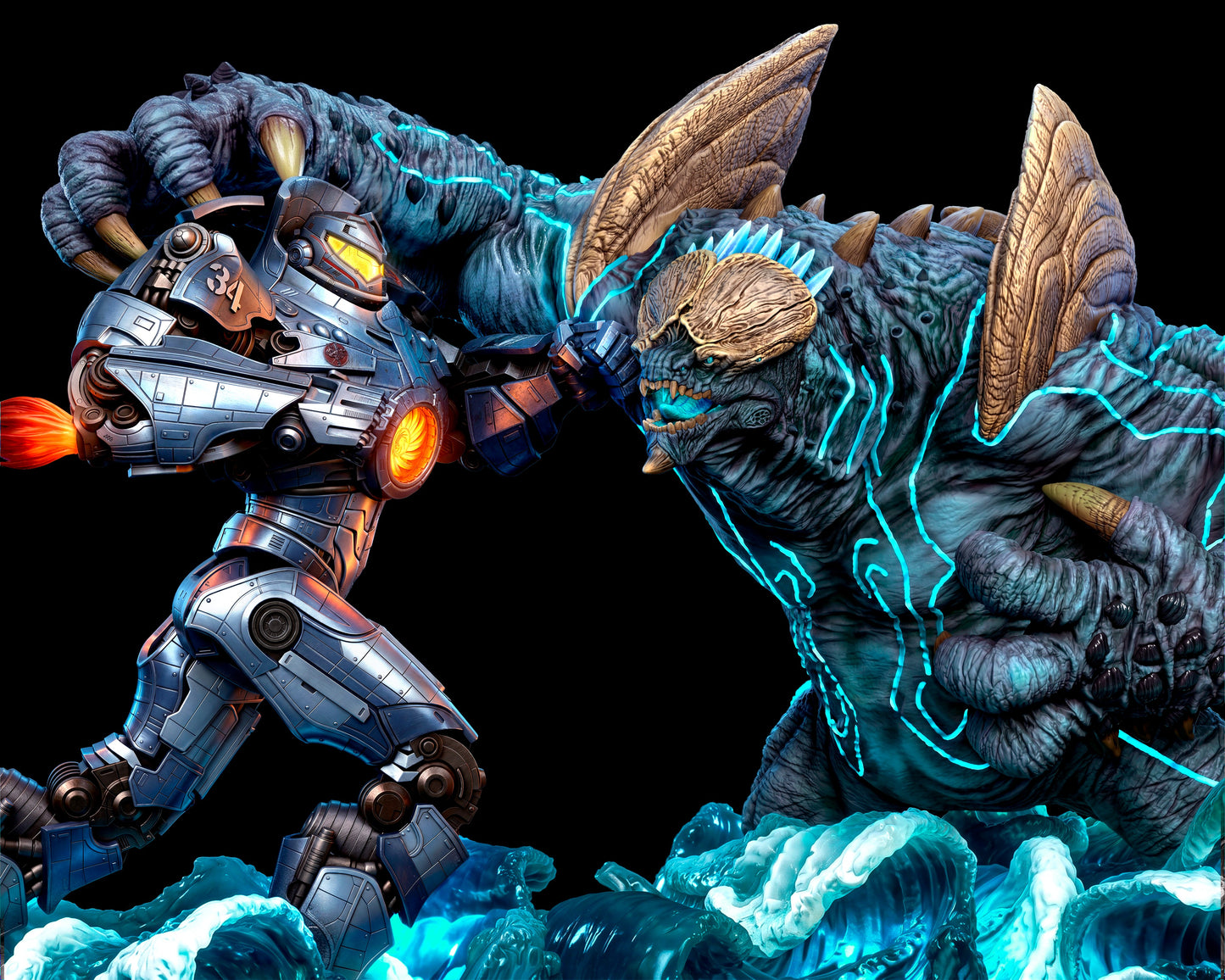 Pacific Rim Diorama (75mm to 500mm) - Unassembled/Unpainted/3D Print