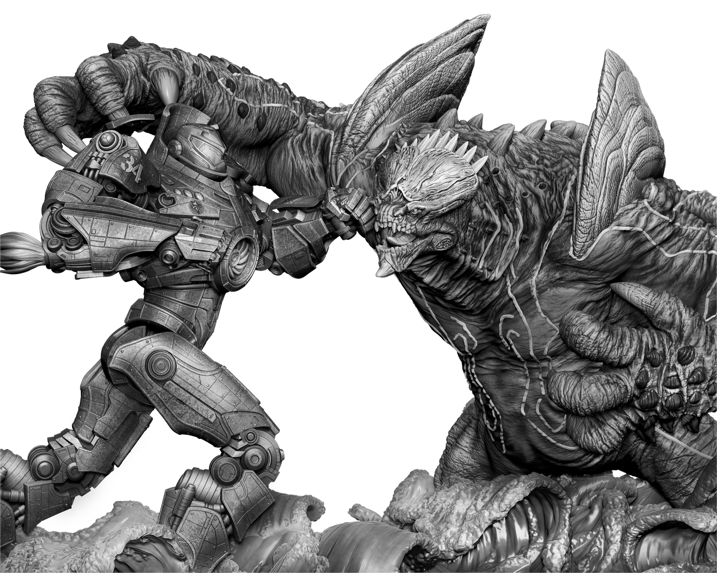 Pacific Rim Diorama (75mm to 500mm) - Unassembled/Unpainted/3D Print