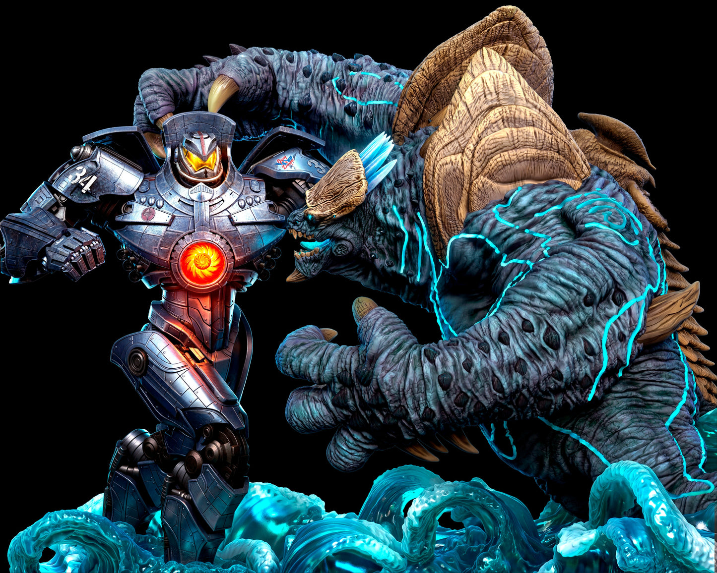 Pacific Rim Diorama (75mm to 500mm) - Unassembled/Unpainted/3D Print