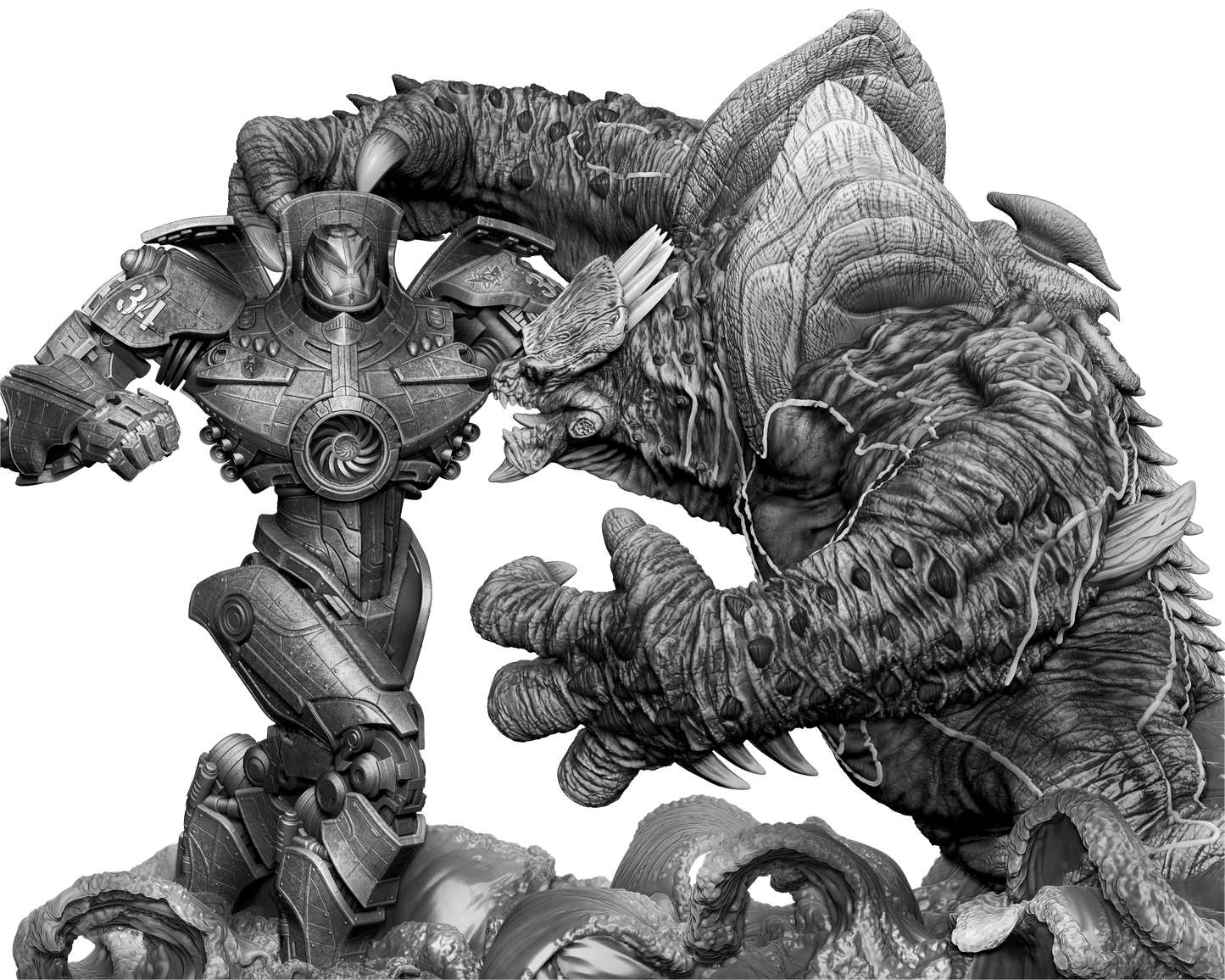Pacific Rim Diorama (75mm to 500mm) - Unassembled/Unpainted/3D Print