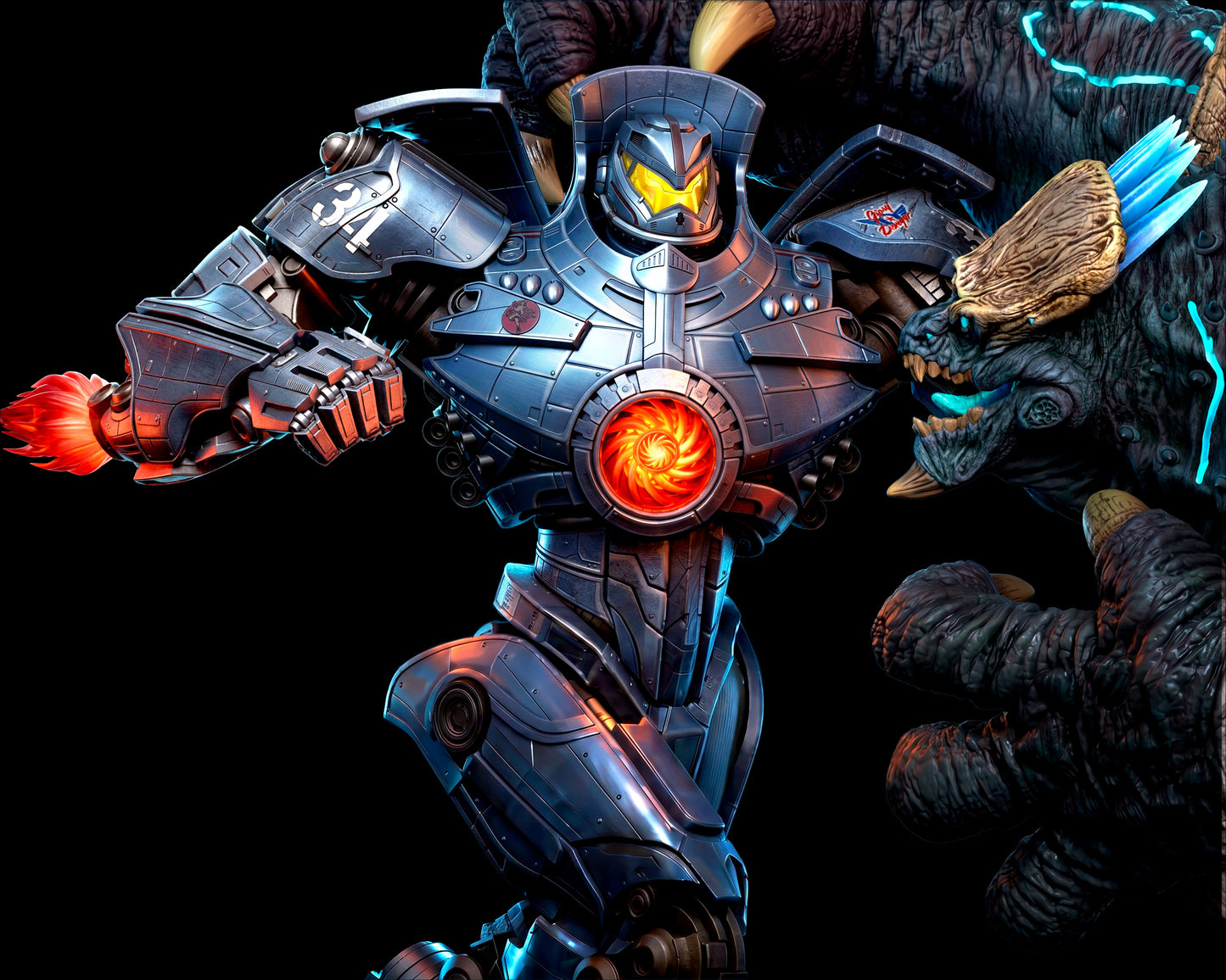 Pacific Rim Diorama (75mm to 500mm) - Unassembled/Unpainted/3D Print
