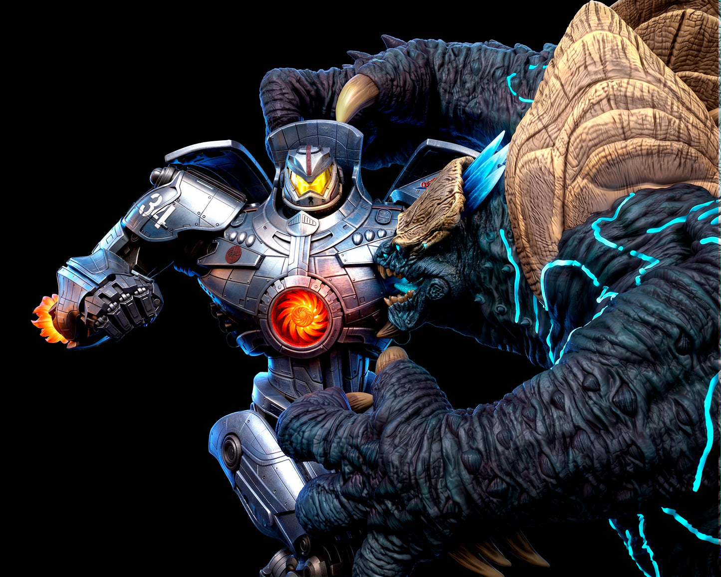 Pacific Rim Diorama (75mm to 500mm) - Unassembled/Unpainted/3D Print