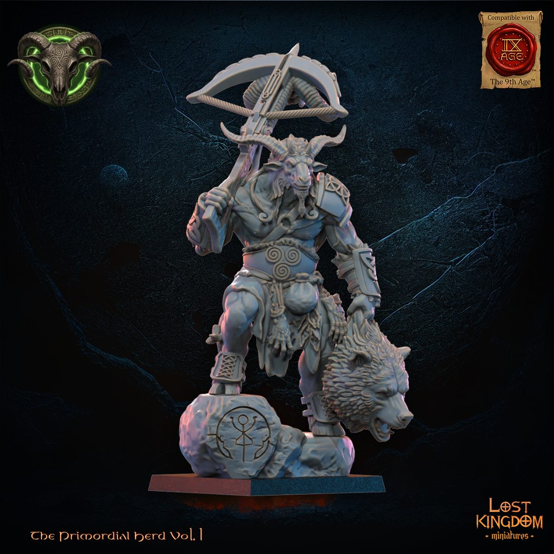 The Hunter, Wildhorn Chieftain - Beast-Men - TTRPG - Wargaming - Mordheim - Dungeons and Dragons