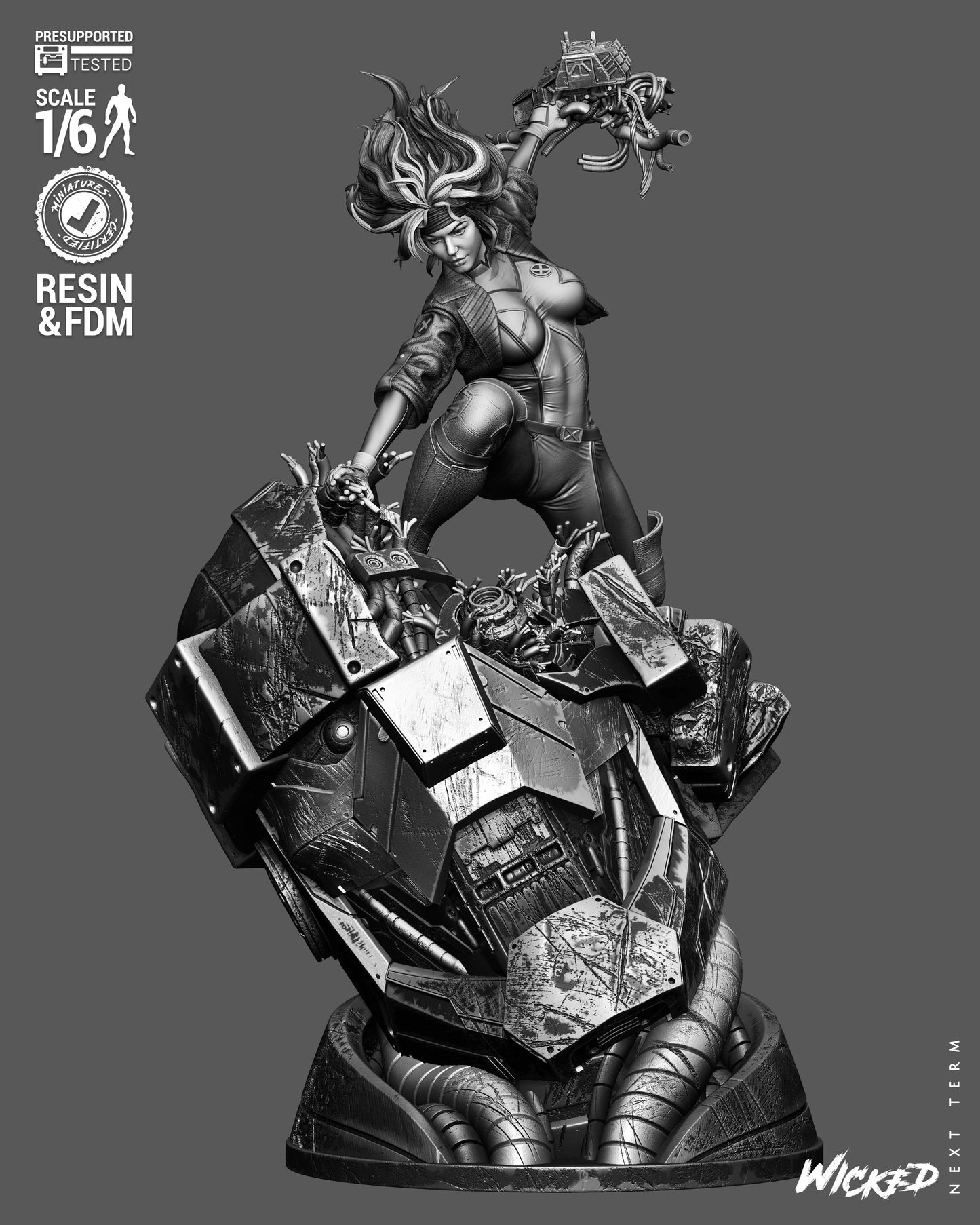 Rogue Sculpture (75mm to 500mm) - Unassembled/Unpainted/3D Print