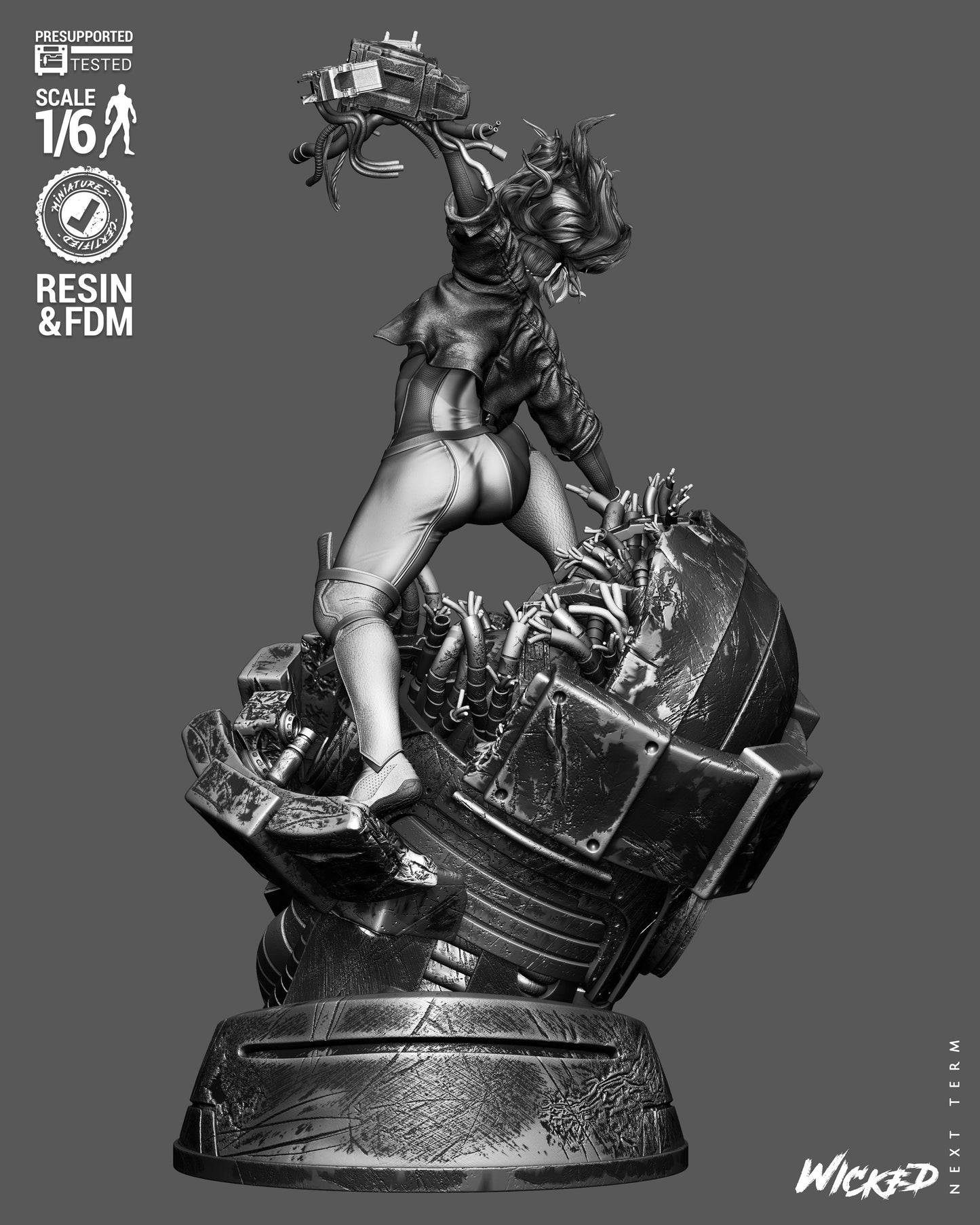Rogue Sculpture (75mm to 500mm) - Unassembled/Unpainted/3D Print