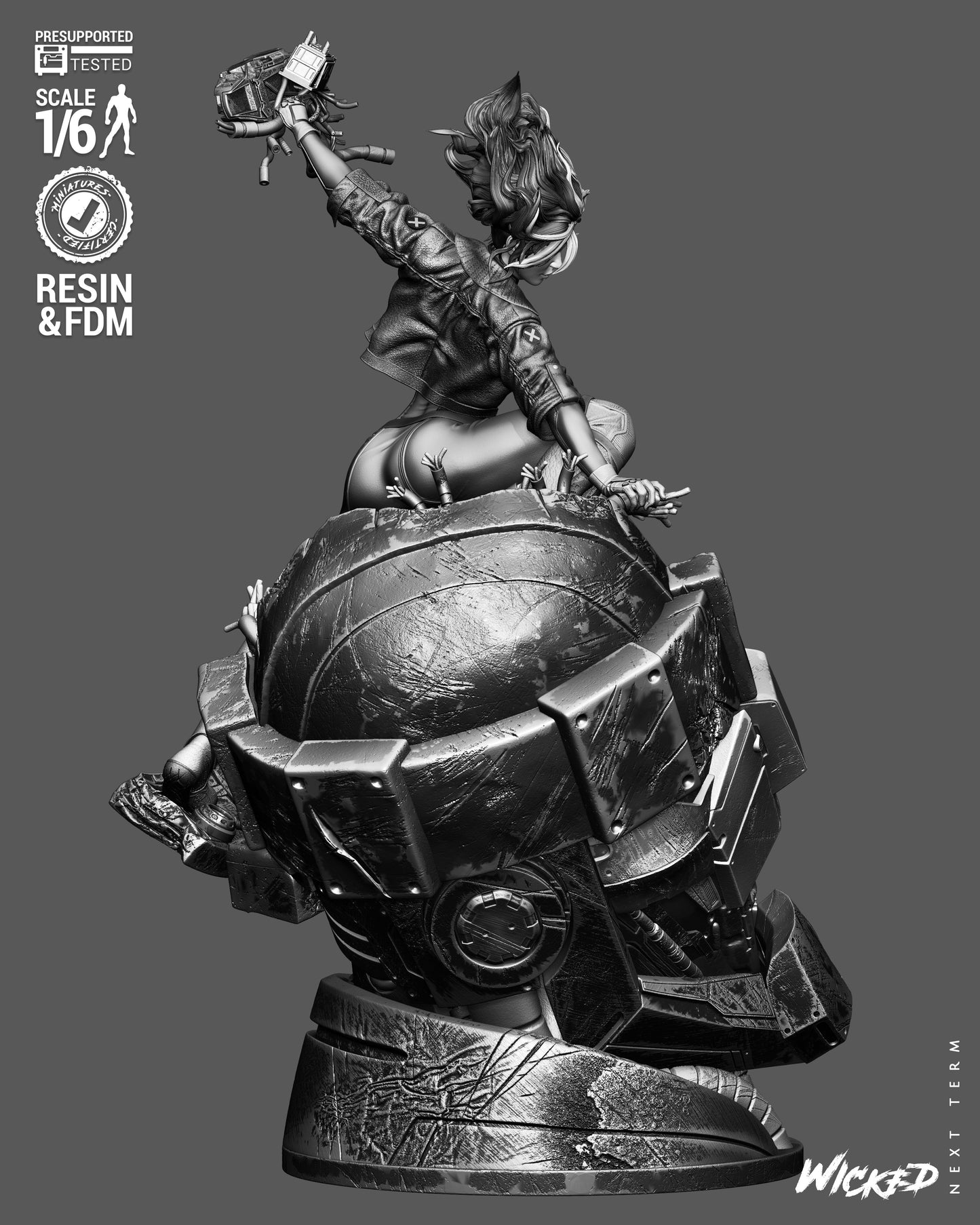 Rogue Sculpture (75mm to 500mm) - Unassembled/Unpainted/3D Print