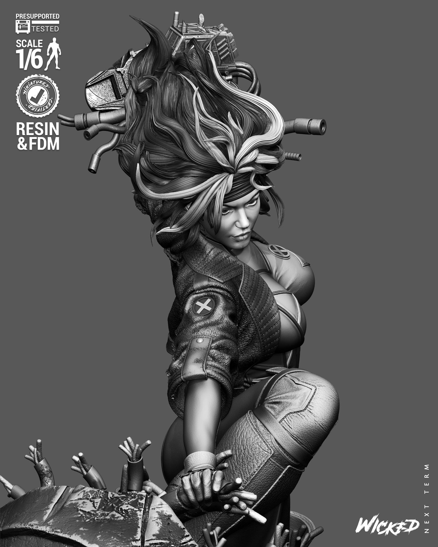 Rogue Sculpture (75mm to 500mm) - Unassembled/Unpainted/3D Print