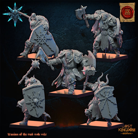 Guerriers des Ténèbres (x10) - Guerriers des Dieux Sombres - Guerriers du Chaos - JDR - Wargaming - Donjons et Dragons