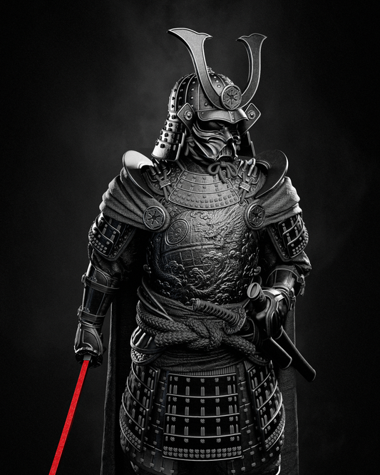 Darth Vader Samurai Sculpture (75mm to 500mm) - Unassembled/Unpainted/3D Print