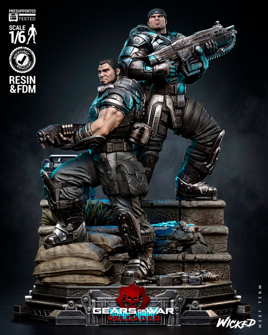 Gears of War Diorama (75mm to 500mm) Gear of War - Unassembled/Unpainted/3D Print