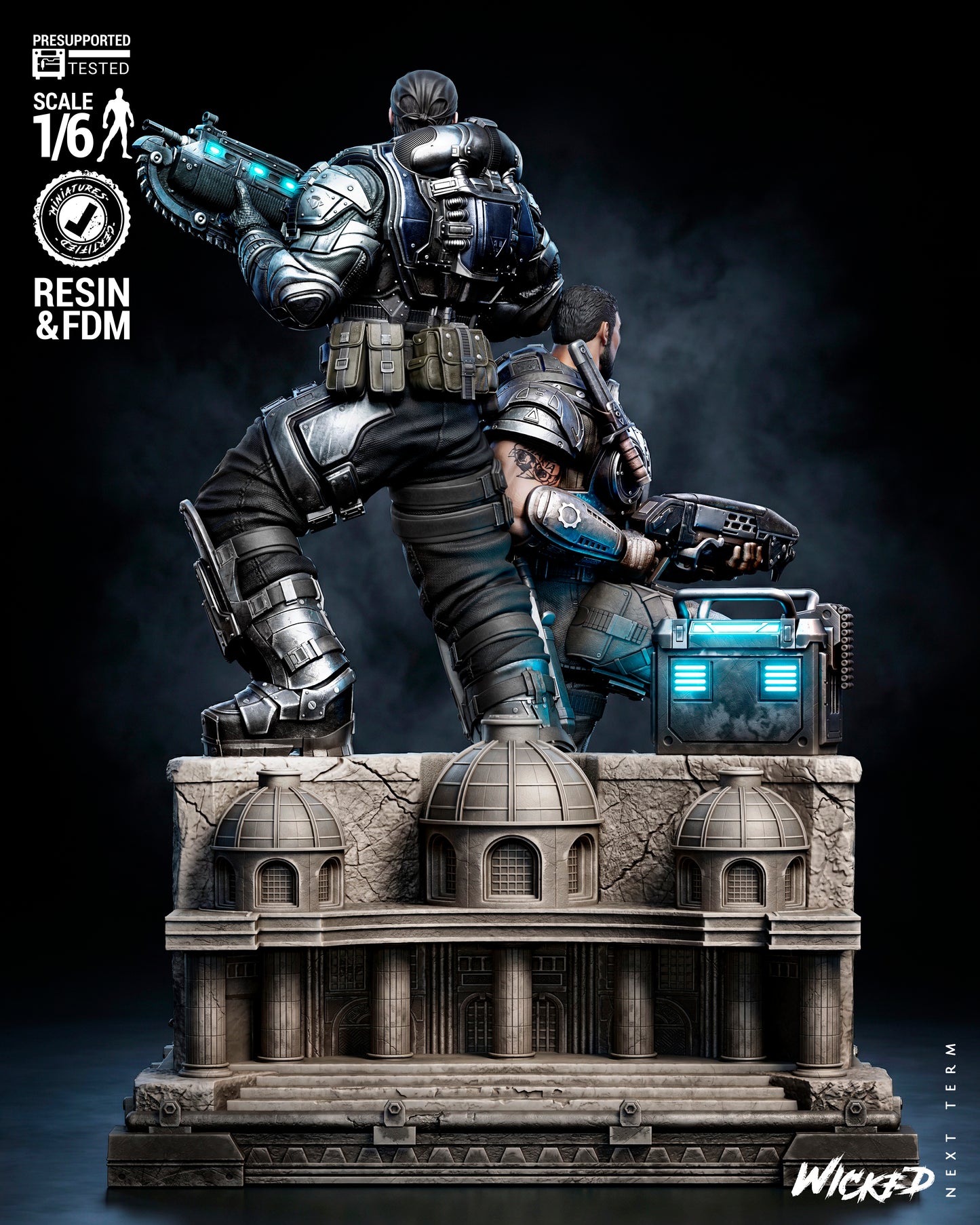 Gears of War Diorama (75mm to 500mm) Gear of War - Unassembled/Unpainted/3D Print