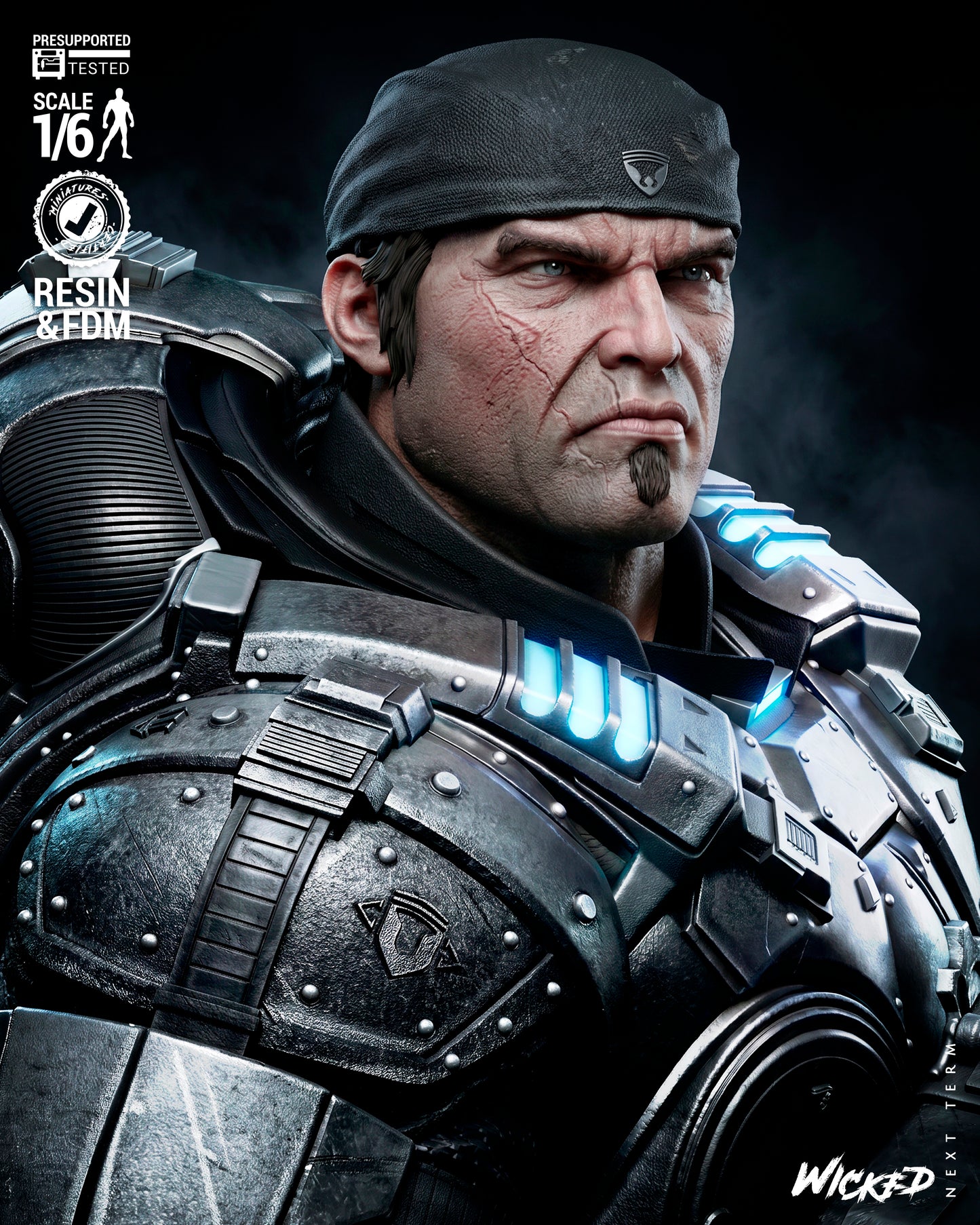 Gears of War Diorama (75mm to 500mm) Gear of War - Unassembled/Unpainted/3D Print