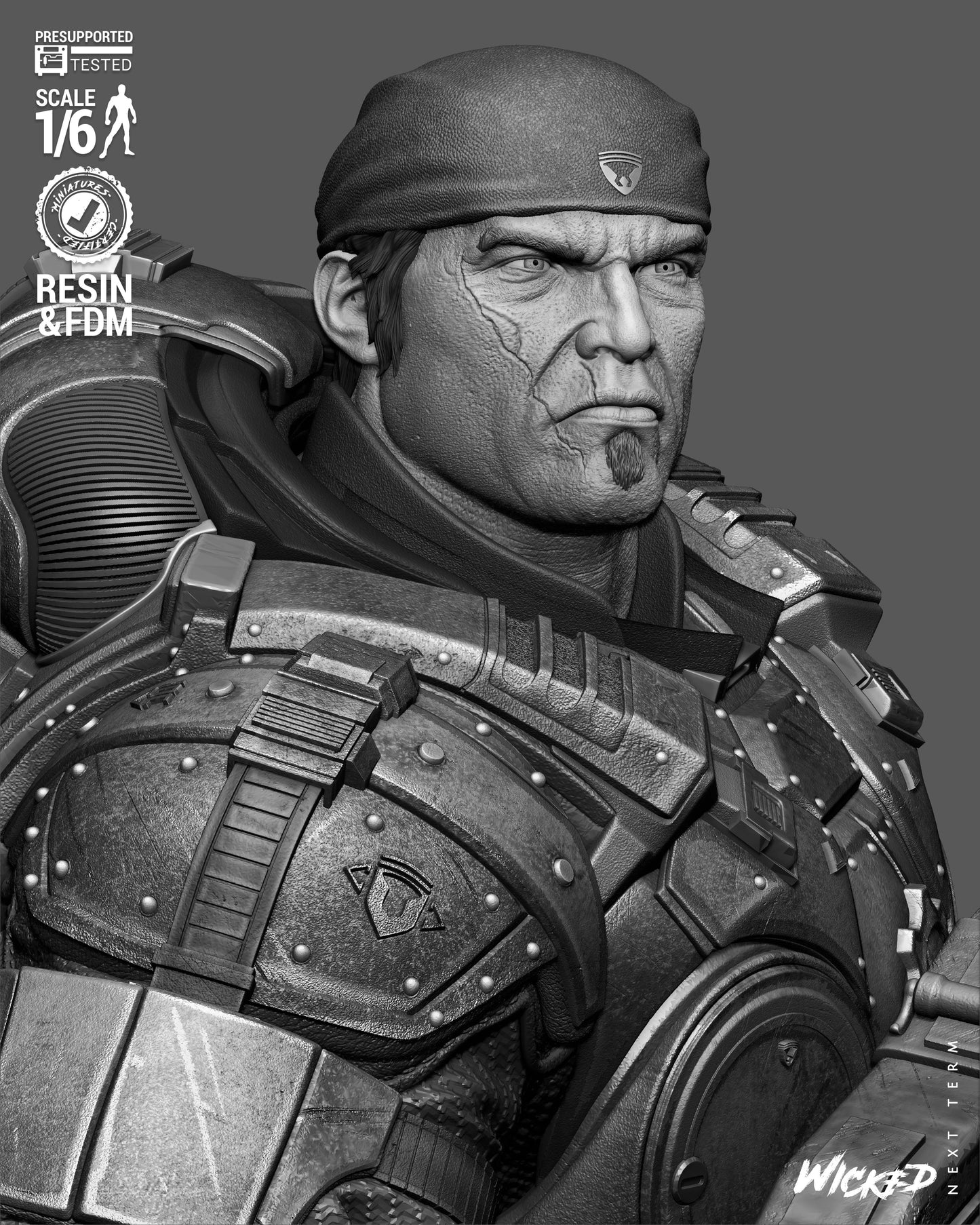 Gears of War Diorama (75mm to 500mm) Gear of War - Unassembled/Unpainted/3D Print