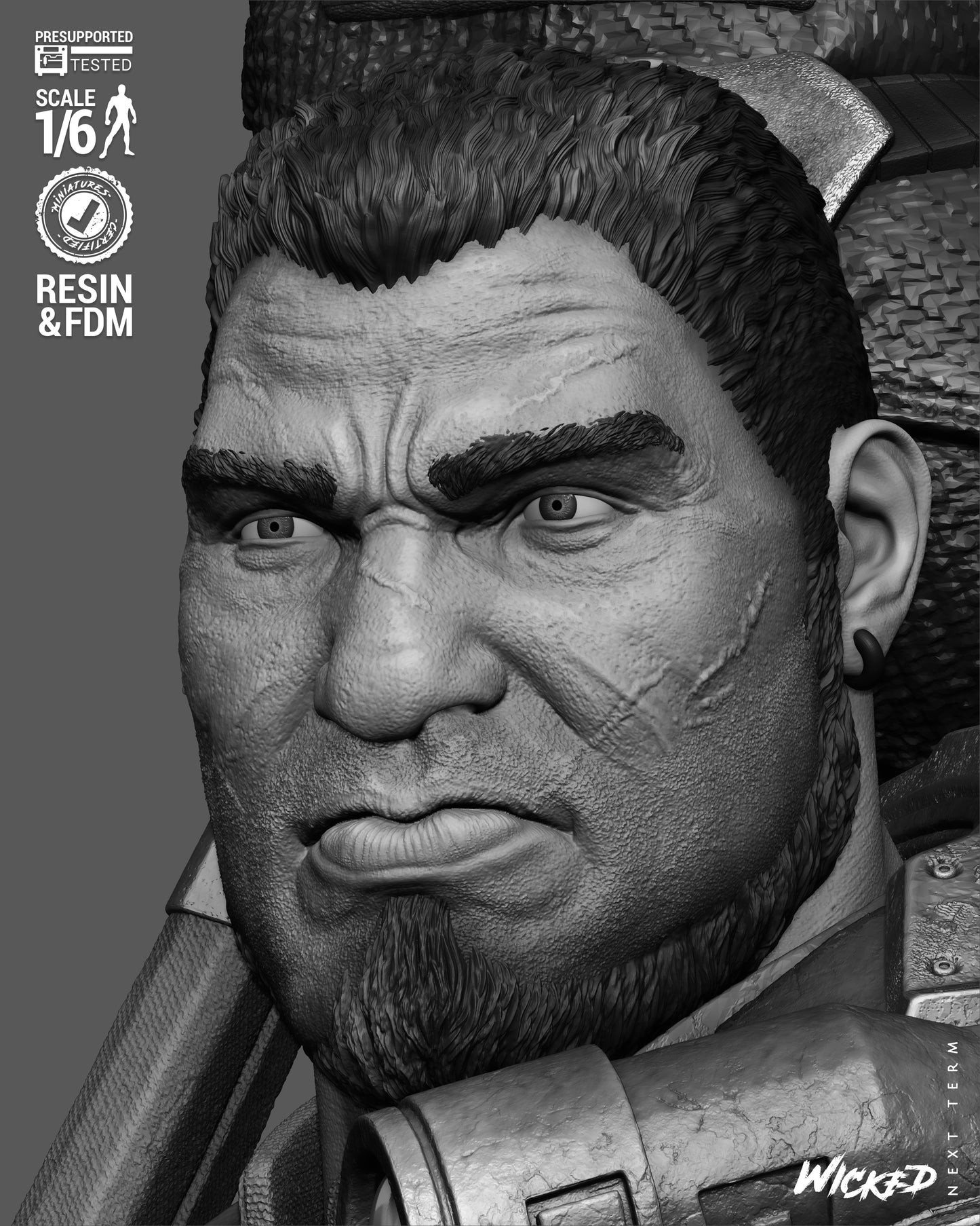 Gears of War Diorama (75mm to 500mm) Gear of War - Unassembled/Unpainted/3D Print