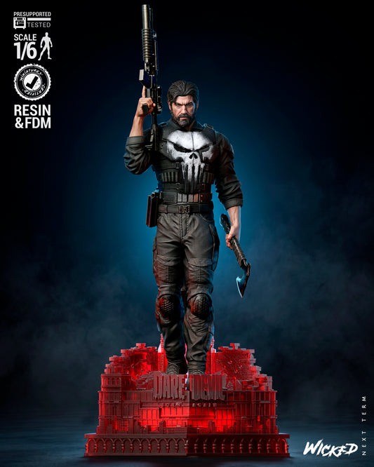 The Punisher Sculpture (75mm to 500mm) - Unassembled/Unpainted/3D Print