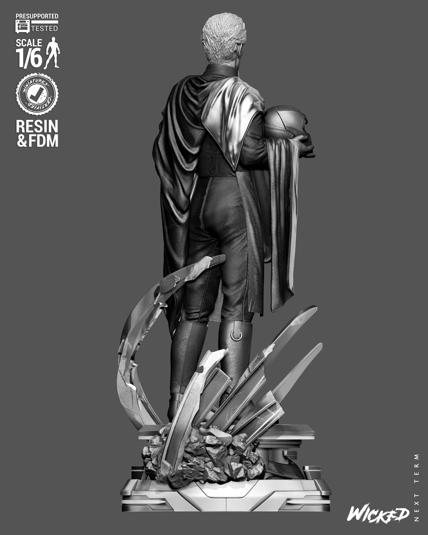 Magneto Sculpture (75mm to 500mm) - Unassembled/Unpainted/3D Print