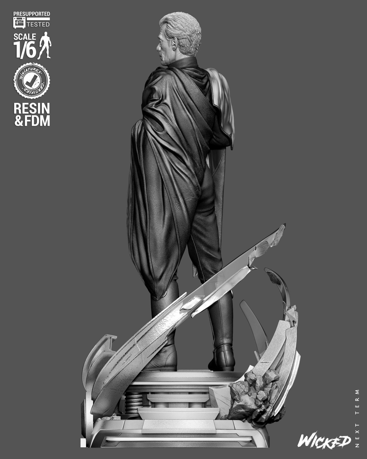 Magneto Sculpture (75mm to 500mm) - Unassembled/Unpainted/3D Print