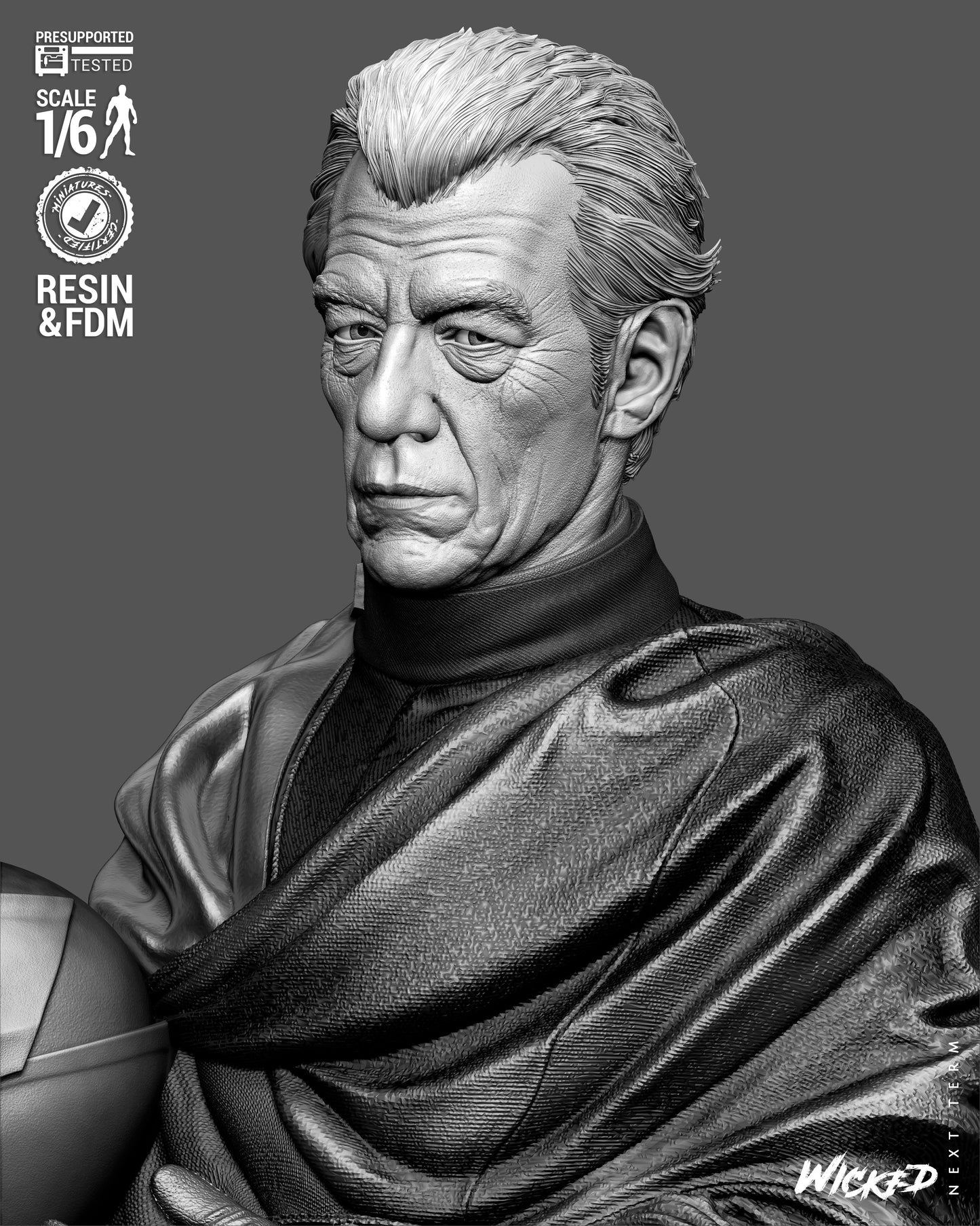 Magneto Sculpture (75mm to 500mm) - Unassembled/Unpainted/3D Print