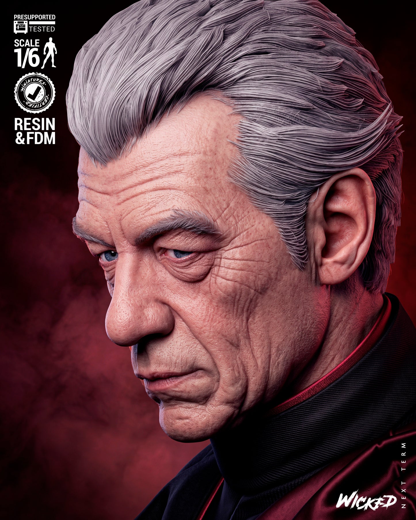 Magneto Sculpture (75mm to 500mm) - Unassembled/Unpainted/3D Print