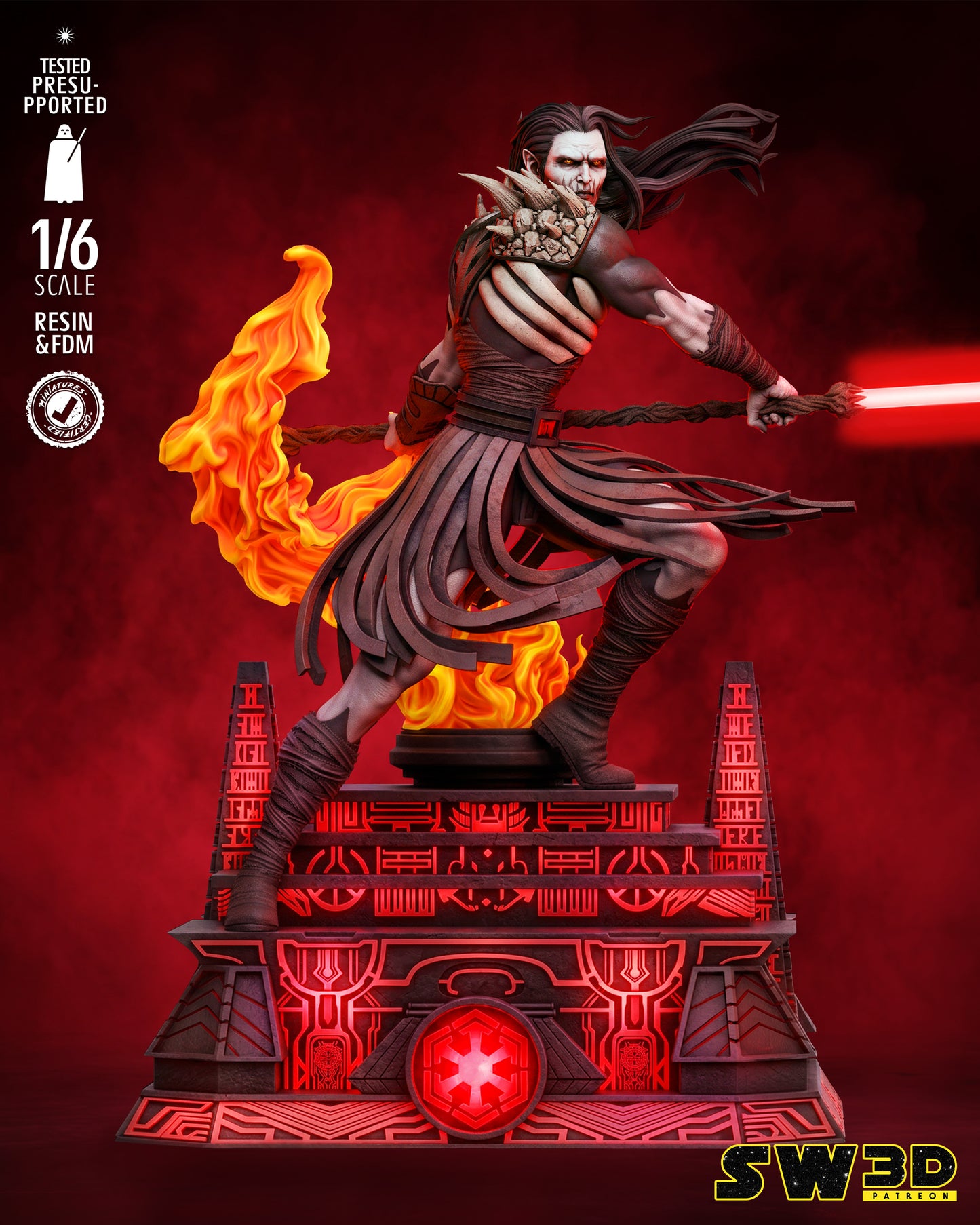 Darth Nihl Sculpture (75mm to 500mm) - Unassembled/Unpainted/3D Print