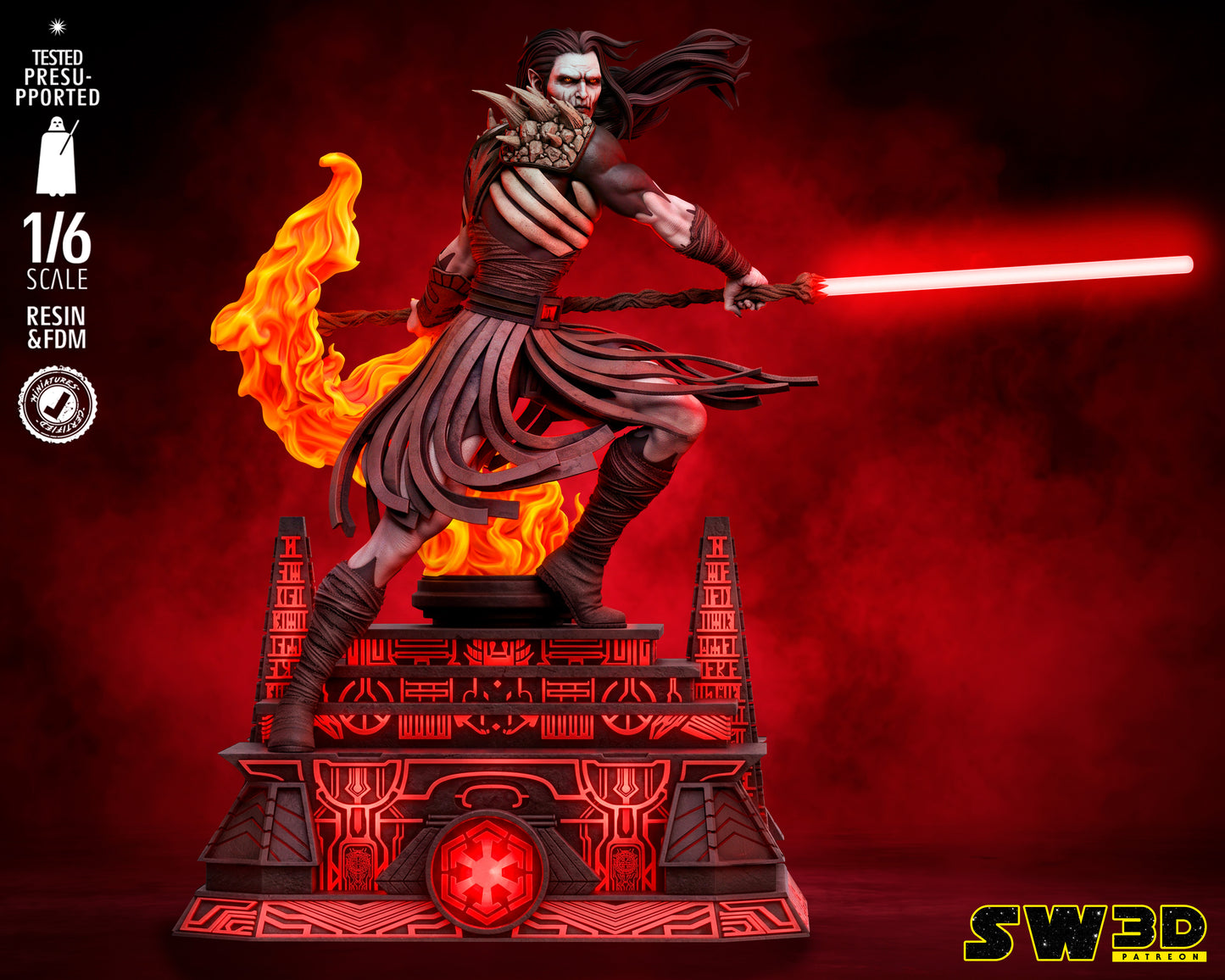 Darth Nihl Sculpture (75mm to 500mm) - Unassembled/Unpainted/3D Print