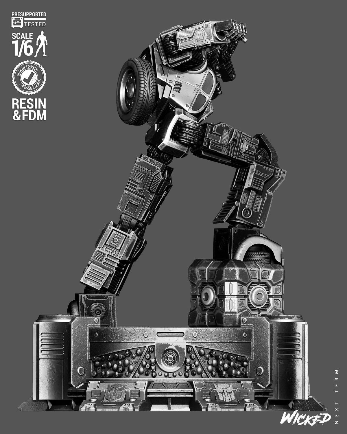 Bumblebee Sculpture (75mm to 500mm) - Unassembled/Unpainted/3D Print