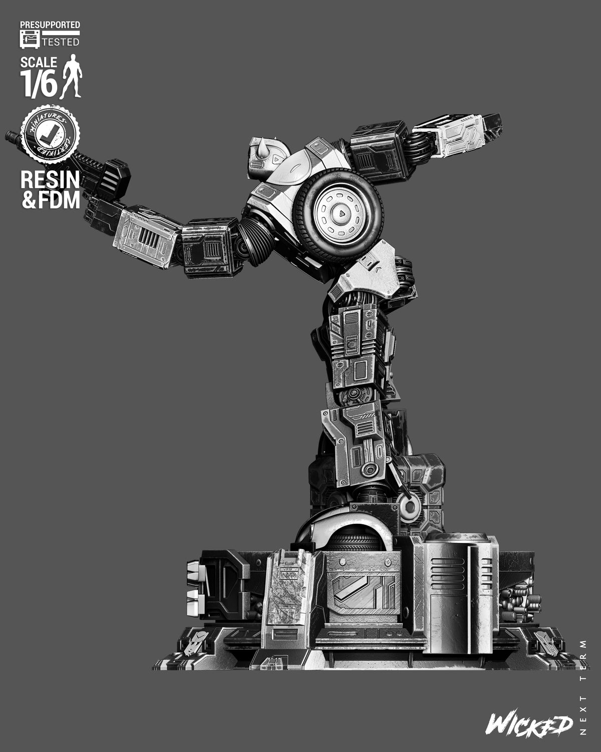 Bumblebee Sculpture (75mm to 500mm) - Unassembled/Unpainted/3D Print