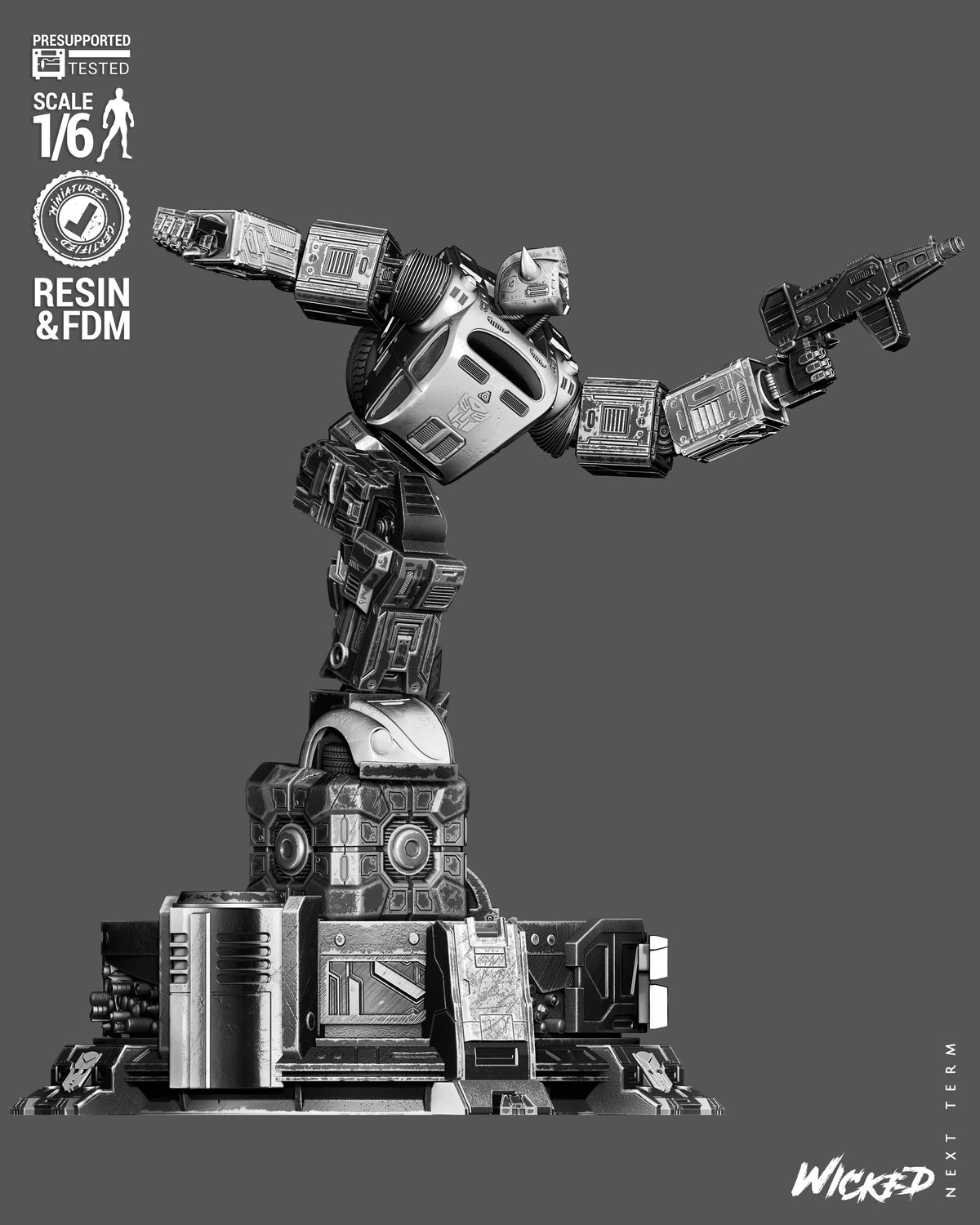 Bumblebee Sculpture (75mm to 500mm) - Unassembled/Unpainted/3D Print