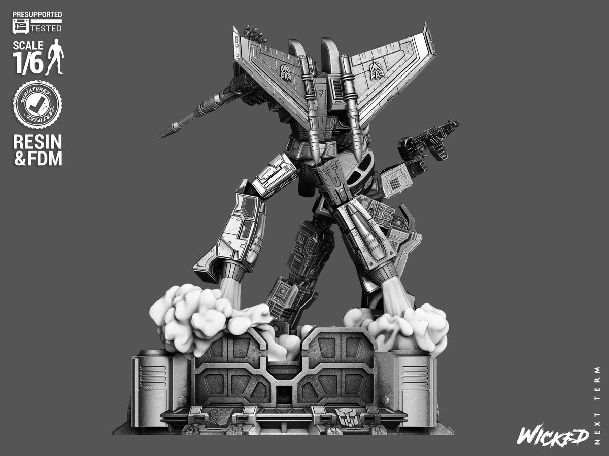 Bumblebee VS Starscream Diorama Sculpture (75mm to 500mm) - Unassembled/Unpainted/3D Print