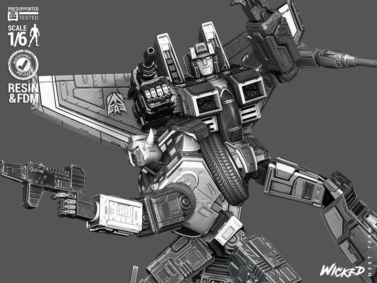 Bumblebee VS Starscream Diorama Sculpture (75mm to 500mm) - Unassembled/Unpainted/3D Print