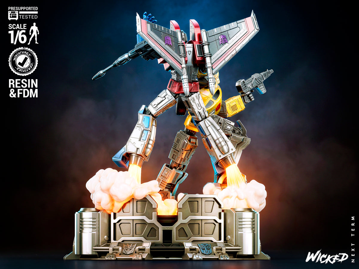 Bumblebee VS Starscream Diorama Sculpture (75mm to 500mm) - Unassembled/Unpainted/3D Print
