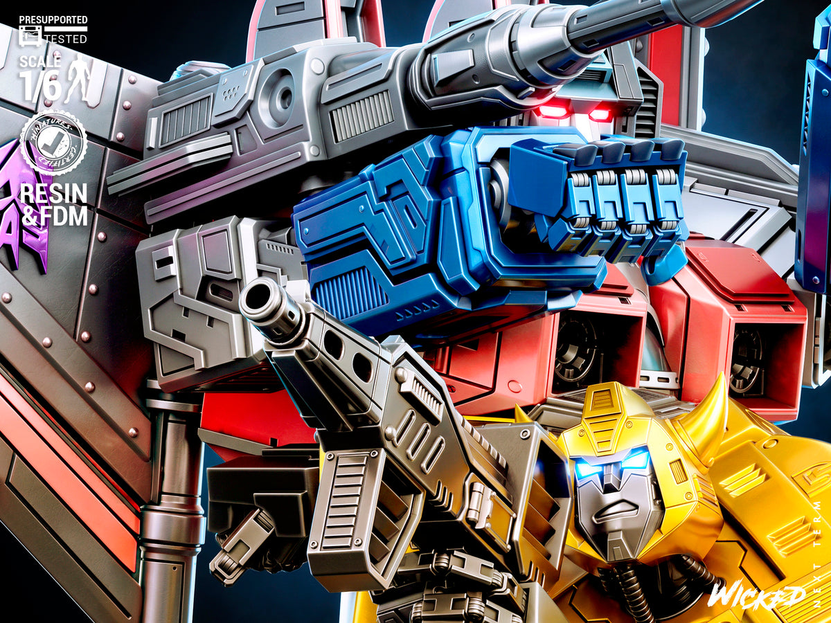 Bumblebee VS Starscream Diorama Sculpture (75mm to 500mm) - Unassembled/Unpainted/3D Print
