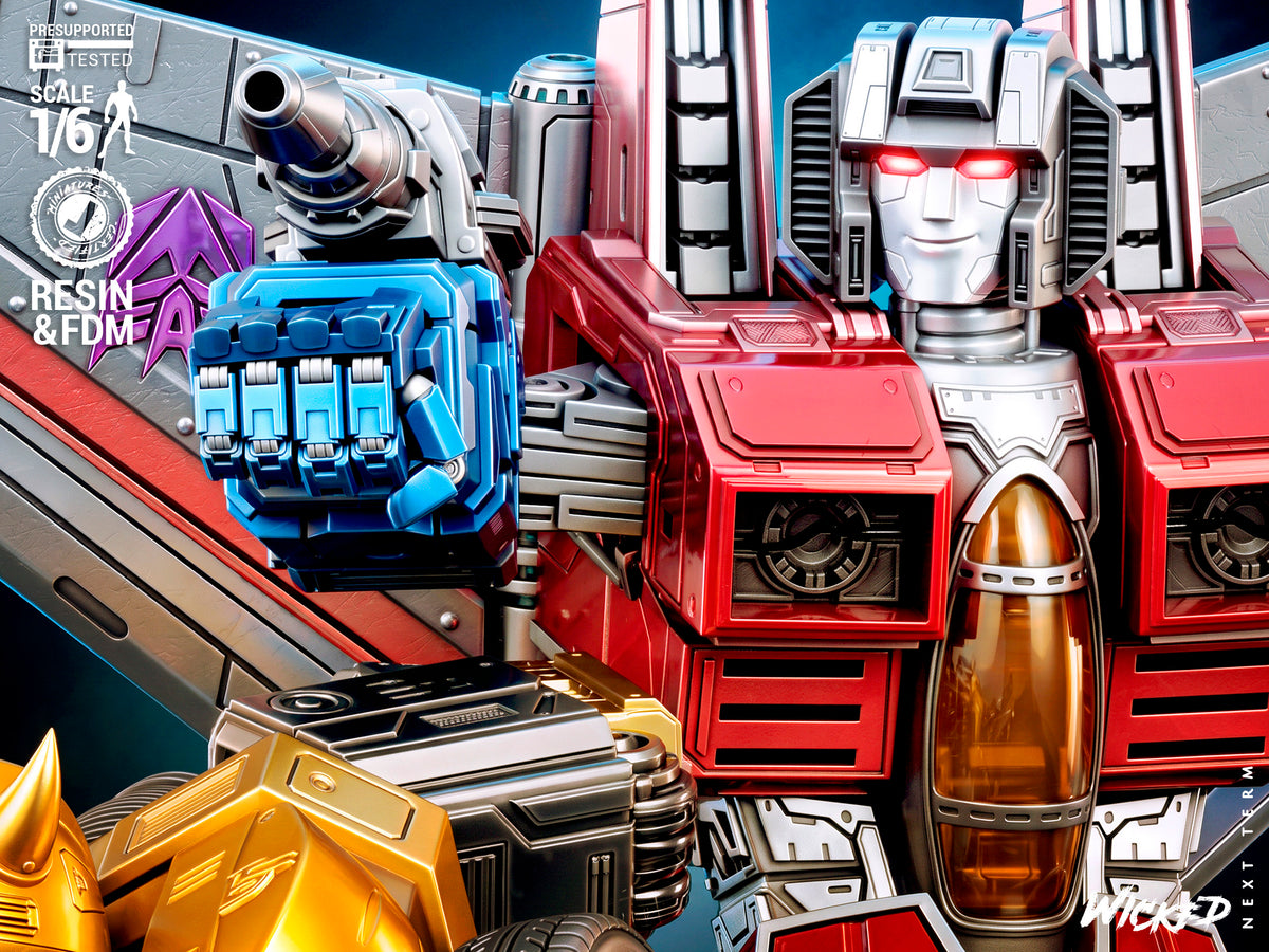 Bumblebee VS Starscream Diorama Sculpture (75mm to 500mm) - Unassembled/Unpainted/3D Print