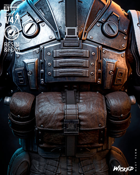 Marcus Fenix Bust (75mm to 300mm) Gear of War - Unassembled/Unpainted/3D Print